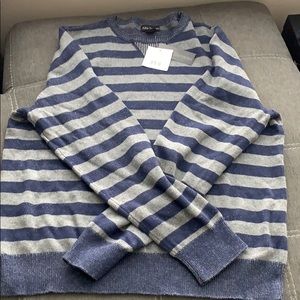 Alex Stevens Blue/Grey Striped Sweater XXL NWT